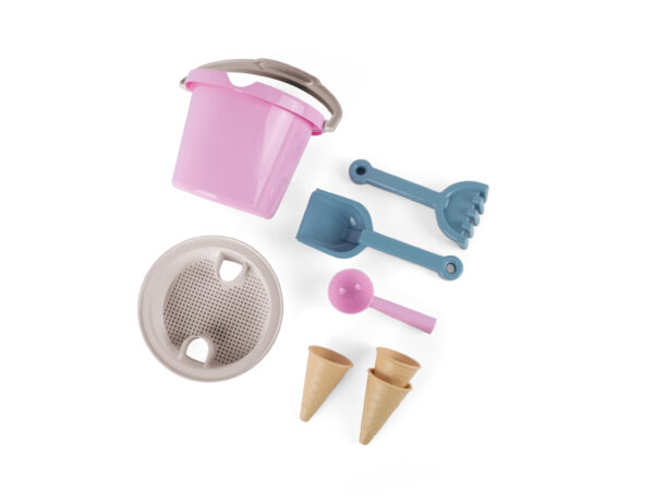 Set de joaca pentru Nisip , Plaja - Galeata cu Inghetata 8 Piese PINK Dantoy