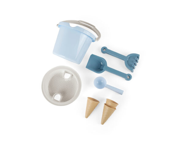 Set de joaca pentru Nisip , Plaja - Galeata cu Inghetata 8 Piese BLUE Dantoy