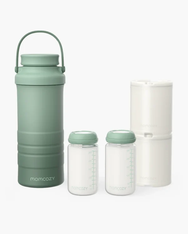 TERMOS RACITOR PORTABIL  pentru lapte matern pentru exterior fara curent 600 ml - MILK COOLER MOMCOZY