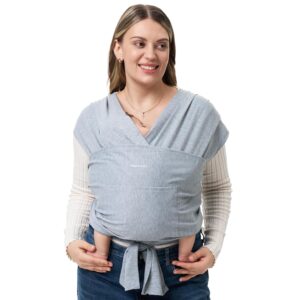Marsupiu Wrap Sling cu suport spate Ergonomic 3.5 - 22 kg Babe-Toddler   - Gri MOMCOZY