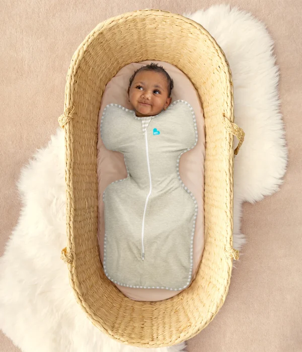 Saculet Swaddle UP Brate sus infasat Bebe Bumbac  3-6 Luni 6-8.5 Kg - 1 TOG  Sand LOVETODREAM M