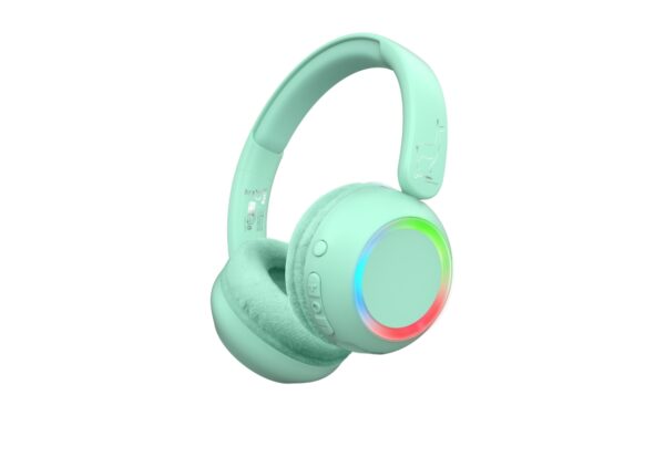 Casti Wireless Audio Bluetooth cu Lumini - Kids Blue Lalarma