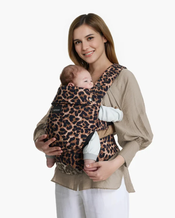 Marsupiu ERGONOMIC PureHug  Cozy si Usor - Leopard Animal print  MOMCOZY - imagine 2