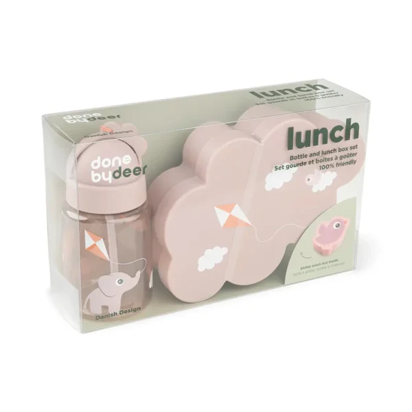 Set 3 Pranz cu sticluta - Lunch & Snack Pink Done by Deer - imagine 4