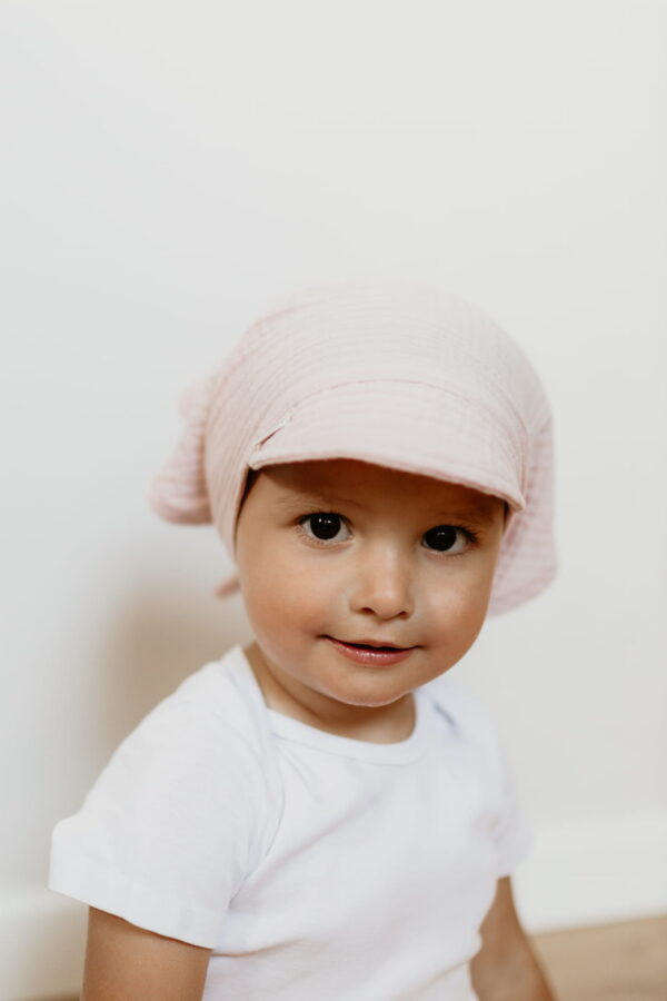 Esarfa Palarie Muselina cu Cozoroc Protectie soare - Ocean Sleepee - imagine 5