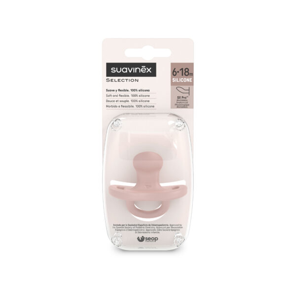 SUZETA ANATOMICA 100% SILICON 6-18M SX PRO COLOUR ESSENCE - ROZ PUDRAT - imagine 3