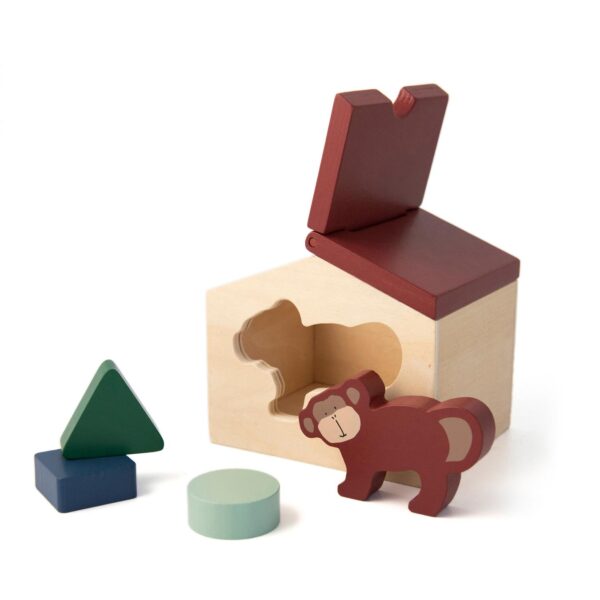 Casuta lemn forme Puzzle- Maimuta