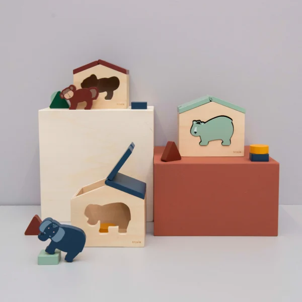 Casuta lemn forme Puzzle- Urs polar - imagine 3