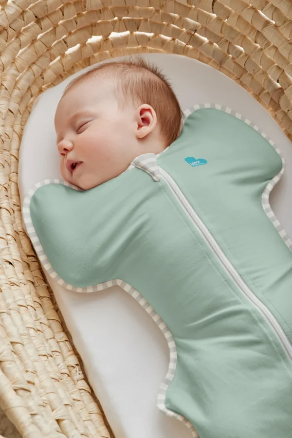 Saculet Swaddle UP Brate sus infasat Bebe Bumbac Nou-nascut 3-6 Luni 6-8.5 Kg - 0.2 TOG Vara Olive LOVETODREAM S - imagine 2