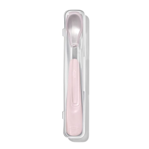 Lingurita silicon cu etui- Oxo On the Go Blossom 6+ - imagine 5