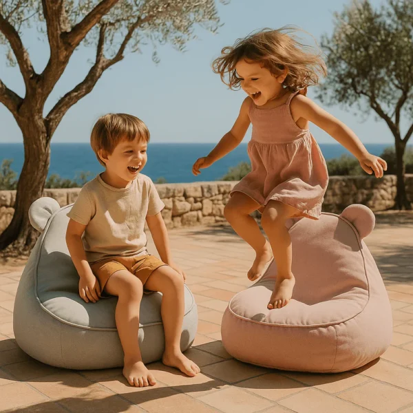 Fotoliu Beanbag Impermeabil camera copii Interior si Exterior  - Ursulet Outzy Sako - imagine 2