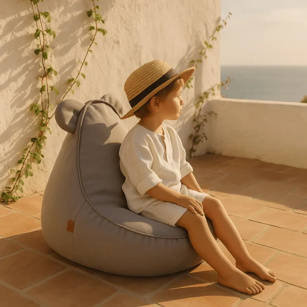 Fotoliu Beanbag Impermeabil camera copii Interior si Exterior  - Ursulet Outzy Sako - imagine 7