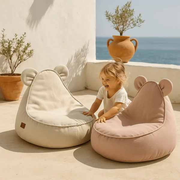 Fotoliu Beanbag Impermeabil camera copii Interior si Exterior  - Ursulet Outzy Sako - imagine 6