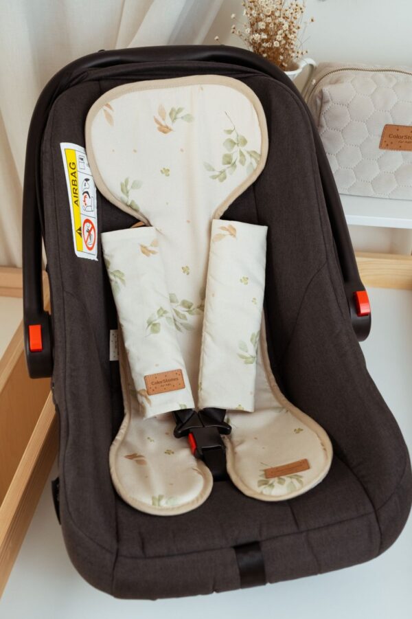 Set protectii pentru bretele carucior - Eucalipt - imagine 2