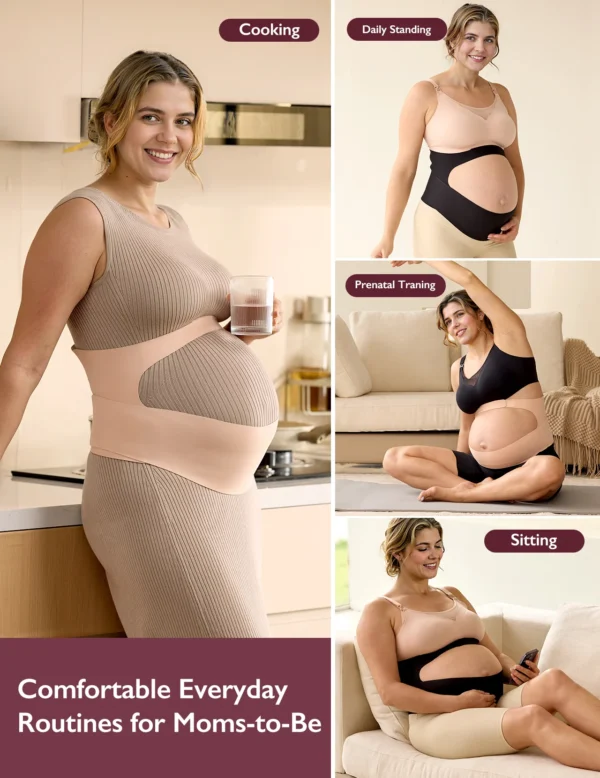Centura susținerea greutății abdominala pentru gravide -BumpEase - Momcozy Ergonest Maternity Belly Band - imagine 7