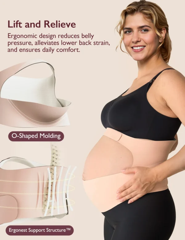 Centura susținerea greutății abdominala pentru gravide -BumpEase - Momcozy Ergonest Maternity Belly Band - imagine 6
