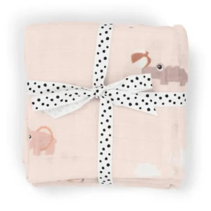 Set 2 Museline Bumbac 100% - Playground Pink 65x65 cm Done By Deer