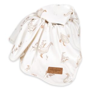 Paturica Bebe Bumbac Jersey fin 75x90 cm pentru Vara si Primavara - Happy Goose
