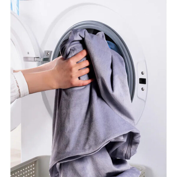 Perna pentru Gravide Forma U  Velvet - Dark Grey MOMCOZY - imagine 4