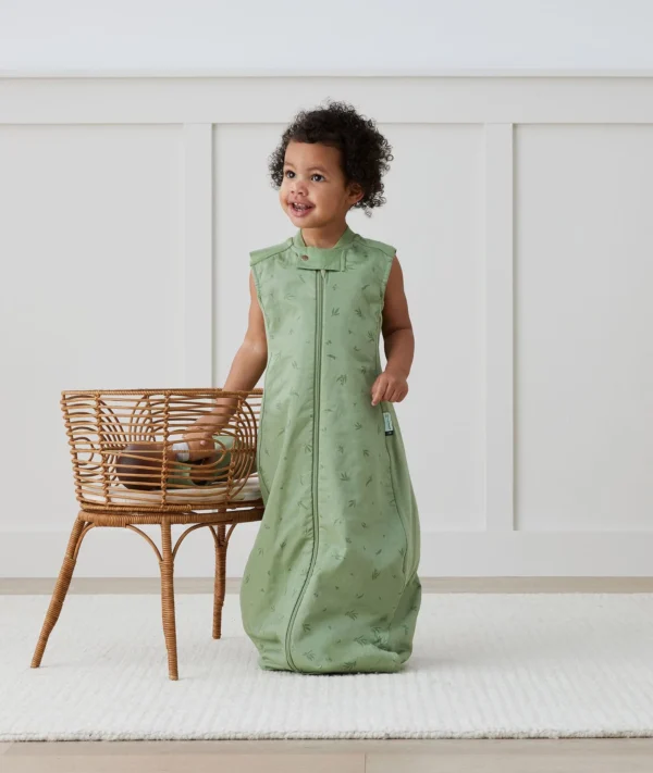 Saculet dormit Bumbac Organic 2-4 ani - 1.0 Tog Green Sheeting  ErgoPouch - imagine 5