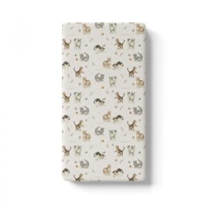Cearsaf cu elastic  Bumbac Patut 60x120 - Colectia Pisici