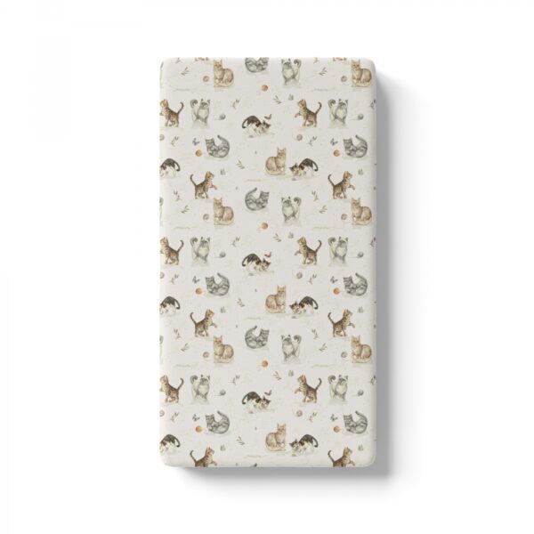 Cearsaf cu elastic  Bumbac Patut 60x120 - Colectia Pisici