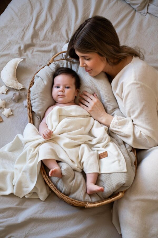Paturica Bebe BAMBUS  -  Mist Beige - imagine 3