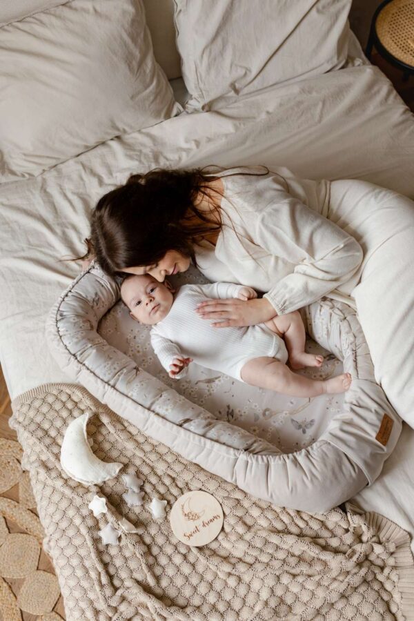 Baby Nest Bumbac -Birdsong 0 - 12 luni - imagine 3