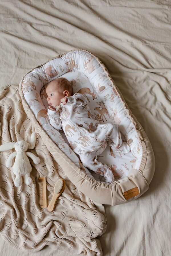 Baby Nest Bumbac - Forest Friends  0- 6 luni - imagine 2