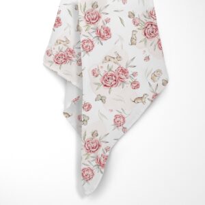 Muselina bambus 70x100 cm - Bujori