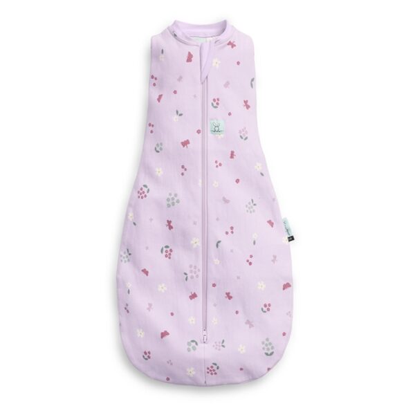 Saculet Swaddle Cocoon infasat Bebe Bumbac  0-3 luni - 1.0 Tog Butterfly Garden ErgoPouch