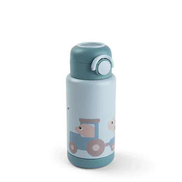 Sticla Termos termică Done by Deer 340ml -Tiny Farm Blue
