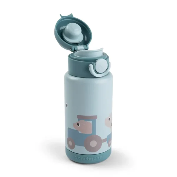 Sticla Termos termică Done by Deer 340ml -Tiny Farm Blue - imagine 6