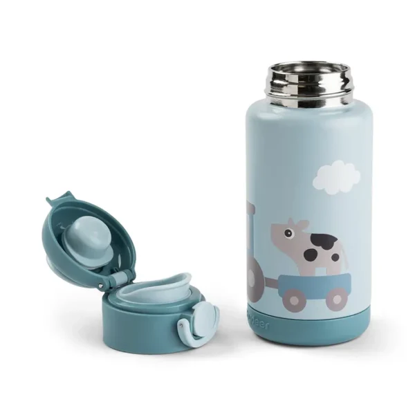 Sticla Termos termică Done by Deer 340ml -Tiny Farm Blue - imagine 5