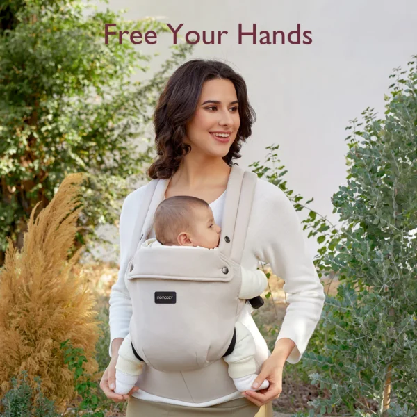 Marsupiu ERGONOMIC PureHug  Cozy si Usor - Khaki MOMCOZY - imagine 14