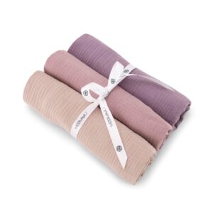 Set 3 Museline Bumbac 100% - Sepia Rose