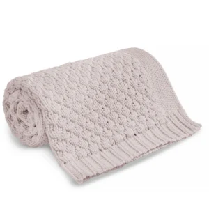 Paturica Bebe tricotata 100% Lana Merinos Yosoy - Bubbles Bej-Grey 90x80 cm