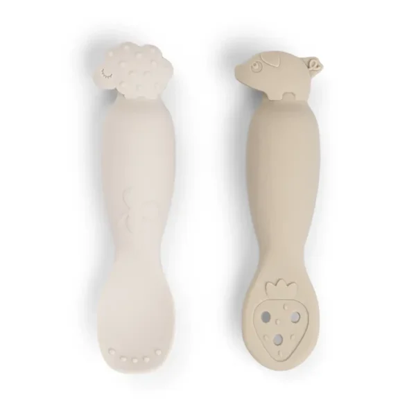 Set 2 Lingurite pentru invatare Bebe -Tiny Farm Sand