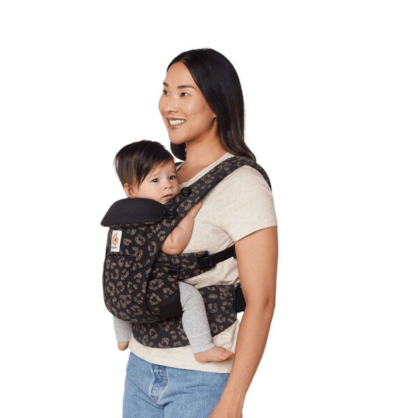 Marsupiu pentru copii Omni Dream Black Leopard, 0-2 ani, Ergonomic Ergobaby - imagine 4