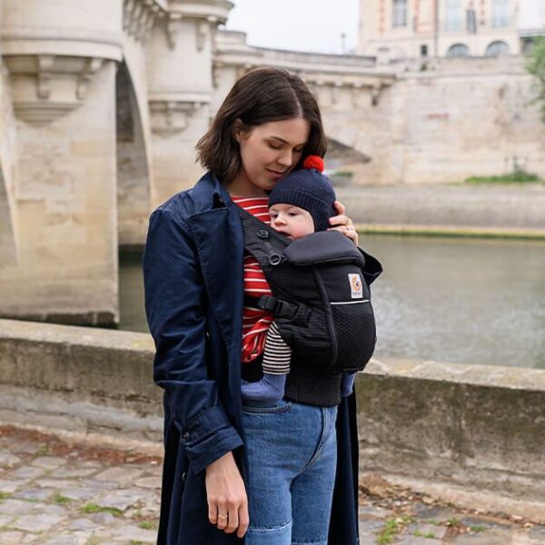 Marsupiu Adapt Soft Flex Mesh Onyx Black Ergobaby - imagine 2