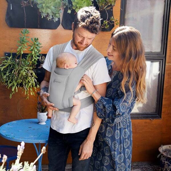Marsupiu Embrace Soft Air Mesh Soft Grey Ergobaby - imagine 2