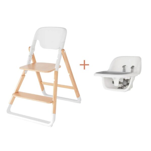 Scaun de masa copii 2 in 1 lemn natur Evolve Ergobaby - imagine 2