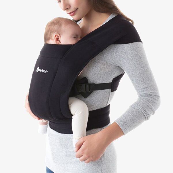 Marsupiu Embrace Pure Black Ergobaby - imagine 2