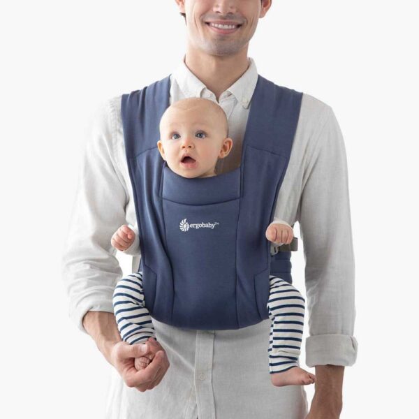 Marsupiu Ergobaby Embrace Soft Navy - imagine 2