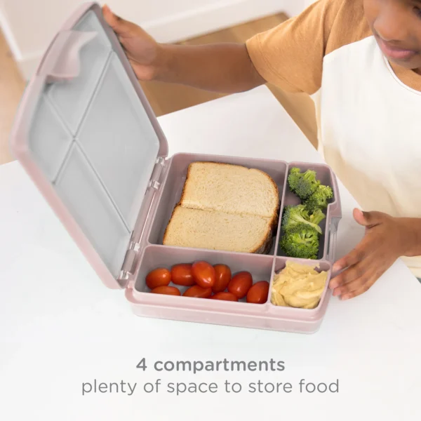 Caserola Lunchbox Bento copii- Ubbi Pink - imagine 2