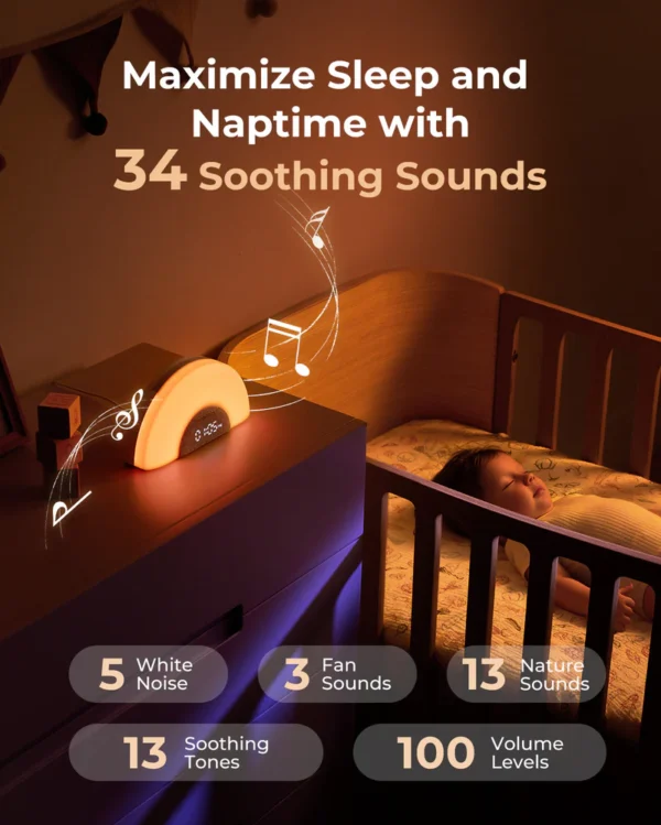 Lampa DreamSync Smart cu sunete si muzica Wireless Mobil - Rainbow Light & App Control Momcozy - imagine 9