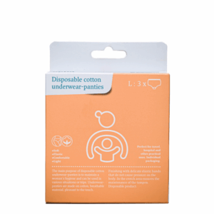 Chiloti din bumbac de unica folosinta, marimea L x 3 buc Apfia Care