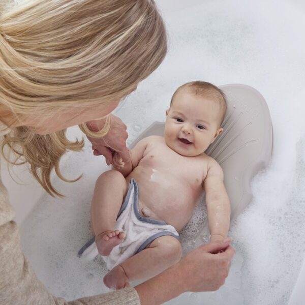 Suport Scaun Ergonomix pentru baie nou nascut - Taupe SHNUGGLE - imagine 4