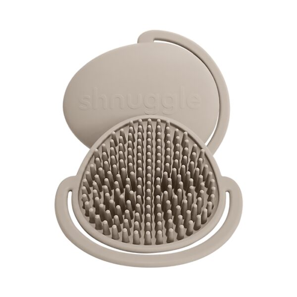Perie flexibila pentru par/masaj baia bebelusului - Snuggle Taupe