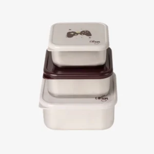 Set 3 caserole otel inoxidabil cu capac - Cool Kid